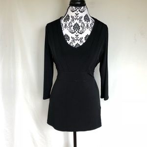 Apostrophe Womens Black  Vneck top